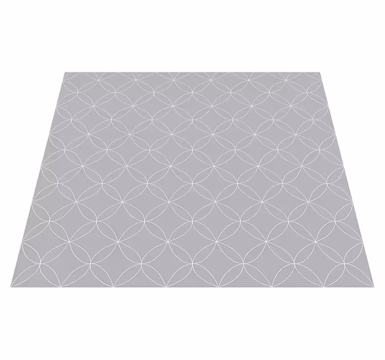 Nordic rug in grey geometric abstract florals - TenStickers