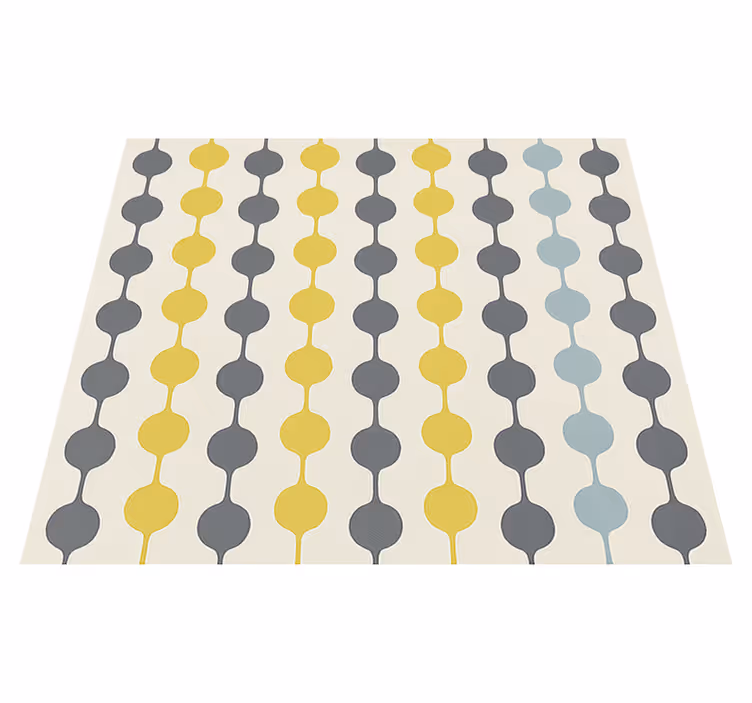 Nordic rug with vibrant hanging circles - TenStickers