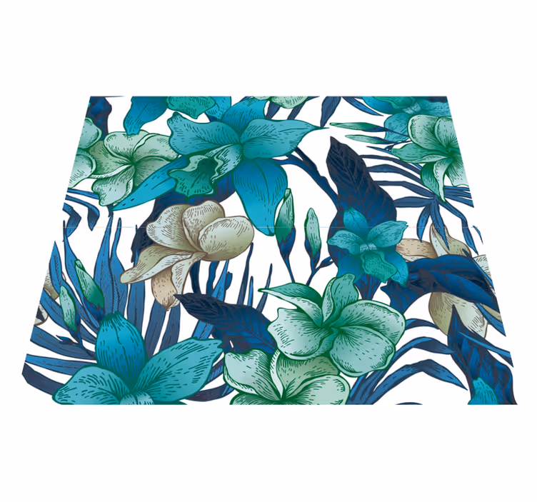Nature rug tropical leaf wallpaper design - TenStickers