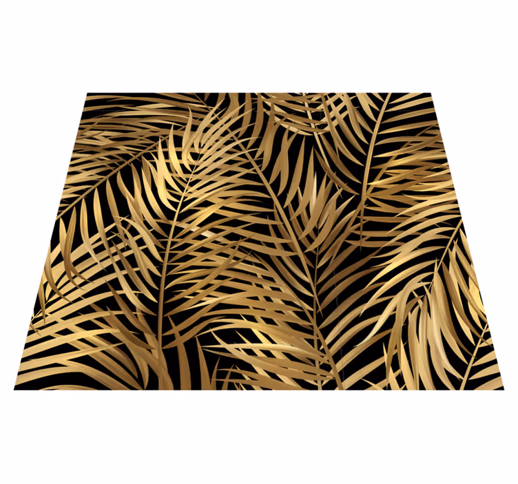 Nature rug golden leaves design - TenStickers