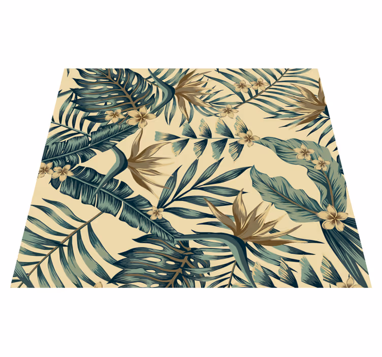 Nature rug with tropical foliage design - TenStickers