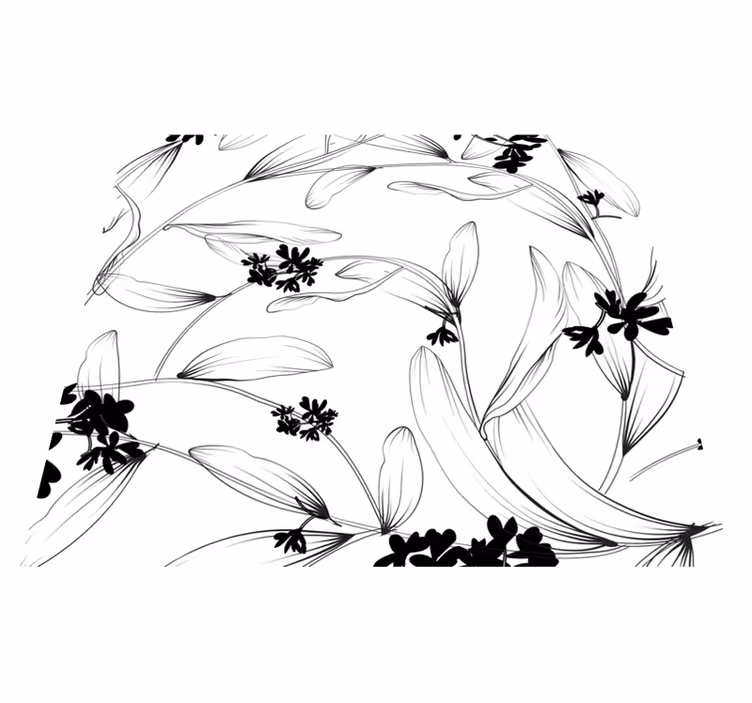Nature rug lilies avant-garde design - TenStickers
