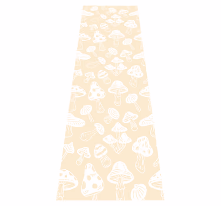 Nature rug with beige mushroom designs - TenStickers