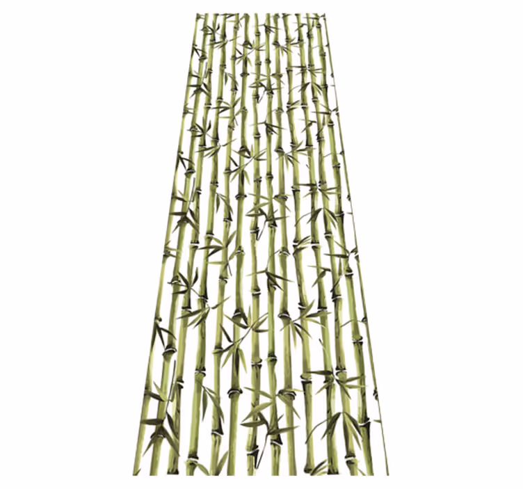 Nature rug with bamboo pattern branches - TenStickers