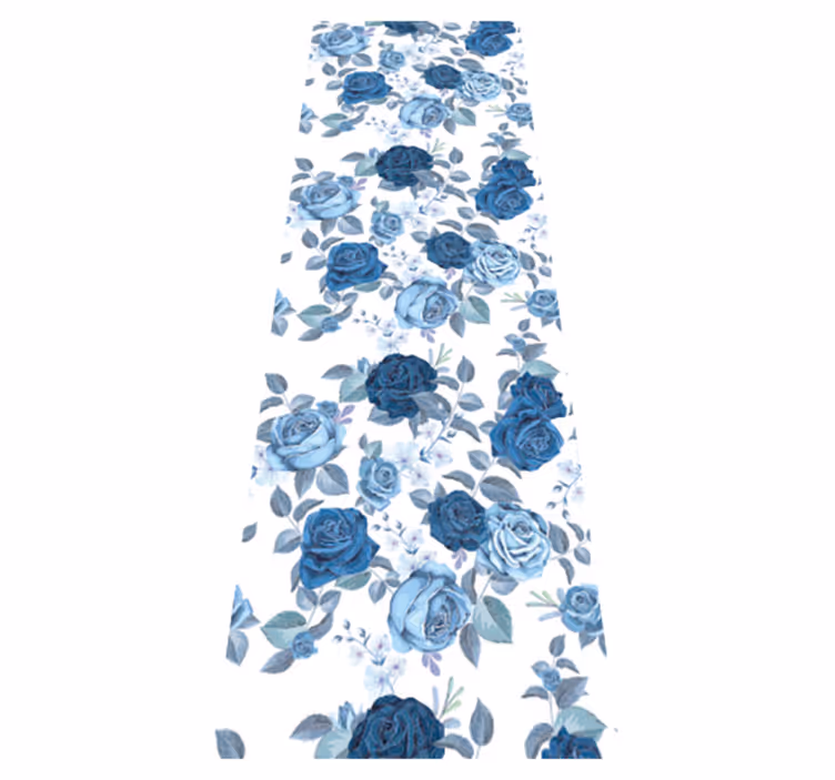 Nature rug in blue and wild design - TenStickers