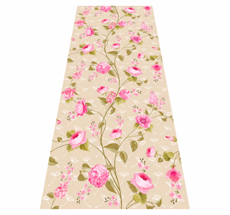 Nature rug vintage floral print - TenStickers