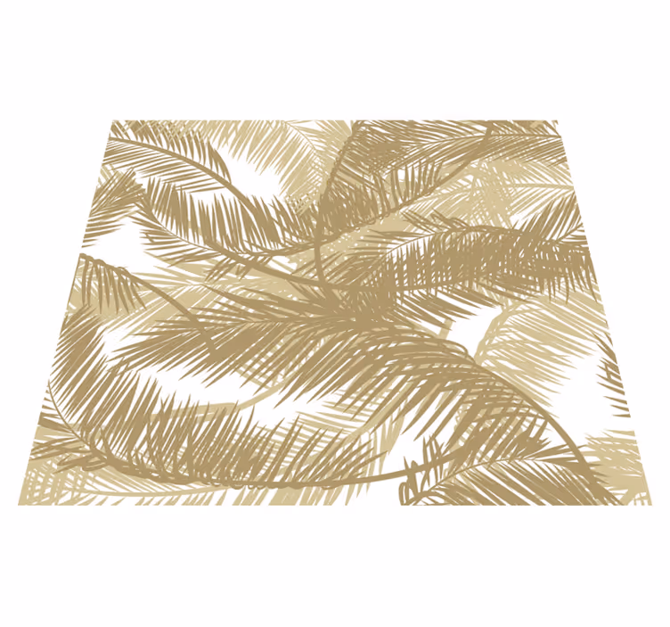 Nature rug featuring golden tropical palm trees - TenStickers