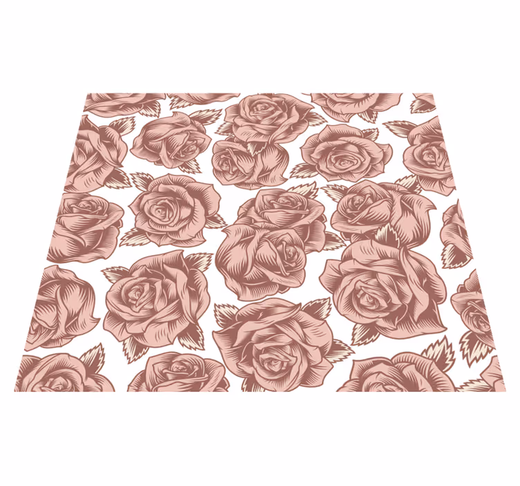 Nature rug with vintage roses - TenStickers