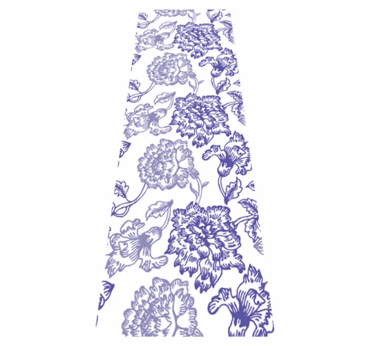 Nature rug with soft purple floral design - TenStickers