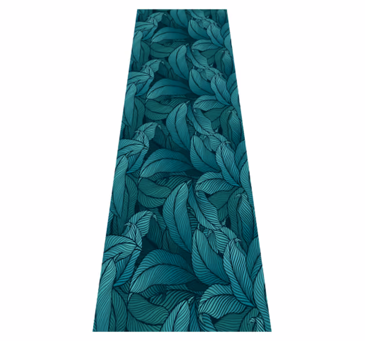 Nature rug with wild dark green leaves - TenStickers
