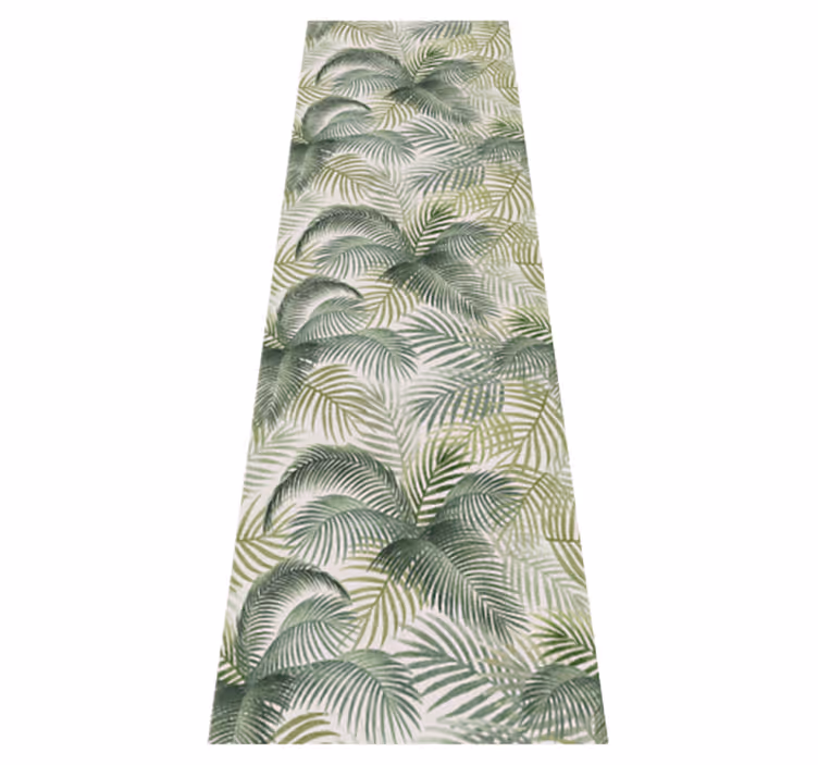 Nature rug with wild green leaves design - TenStickers