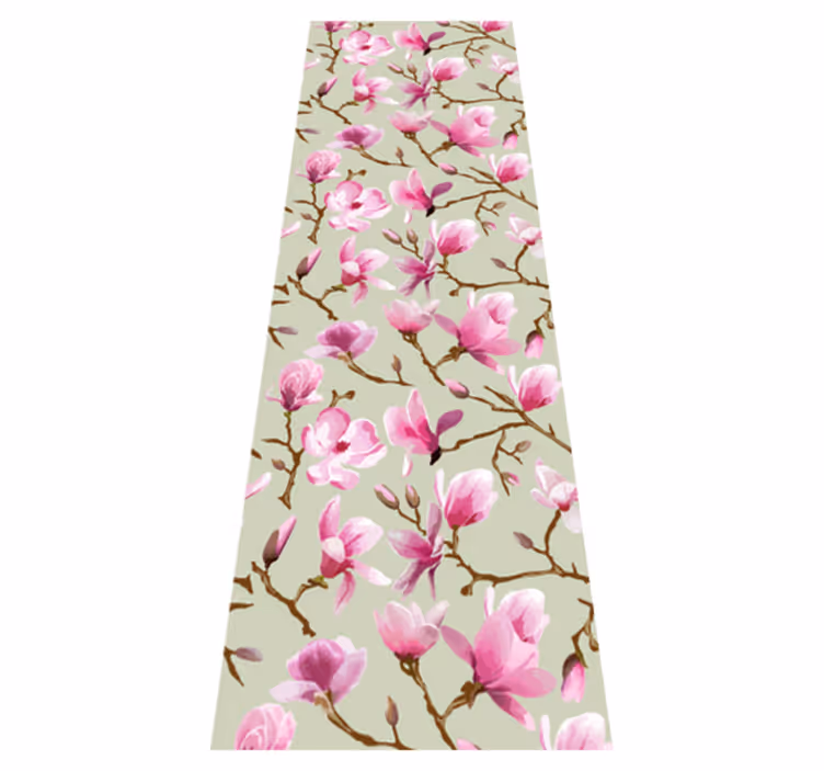 Nature rug beautiful purple magnolia treetop - TenStickers