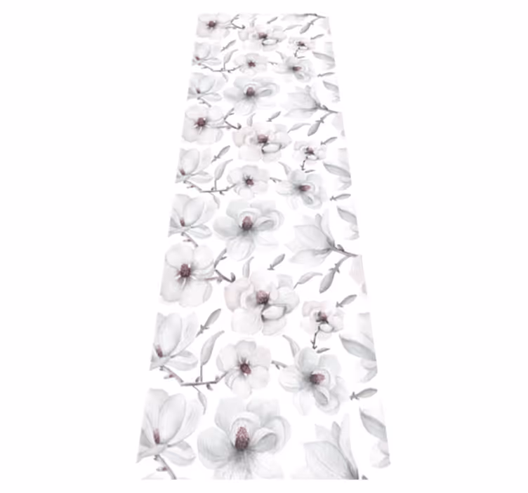 Nature rug elegant branch with magnolia flower - TenStickers