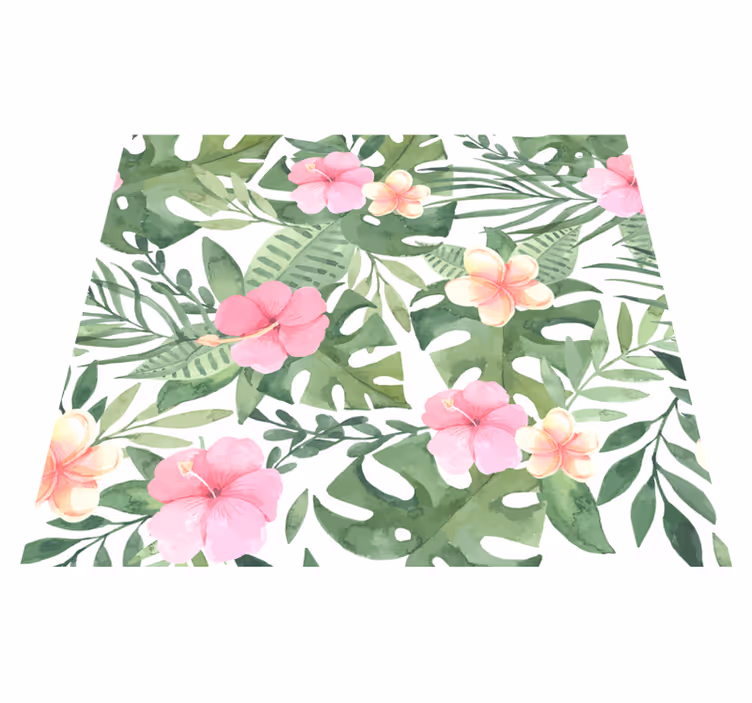 Nature rug with tropical floral design - TenStickers