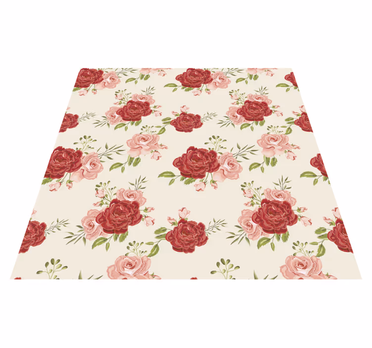 Nature rug with elegant roses - TenStickers