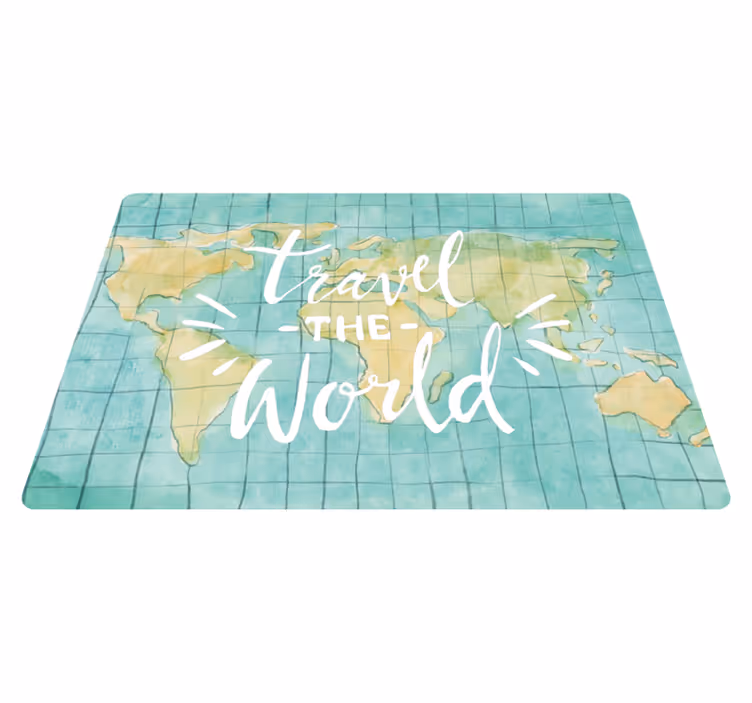 Map rug travel the world world map - TenStickers