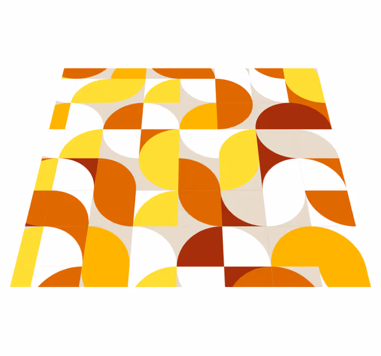 Vintage rug in warm orange and yellow tones - TenStickers