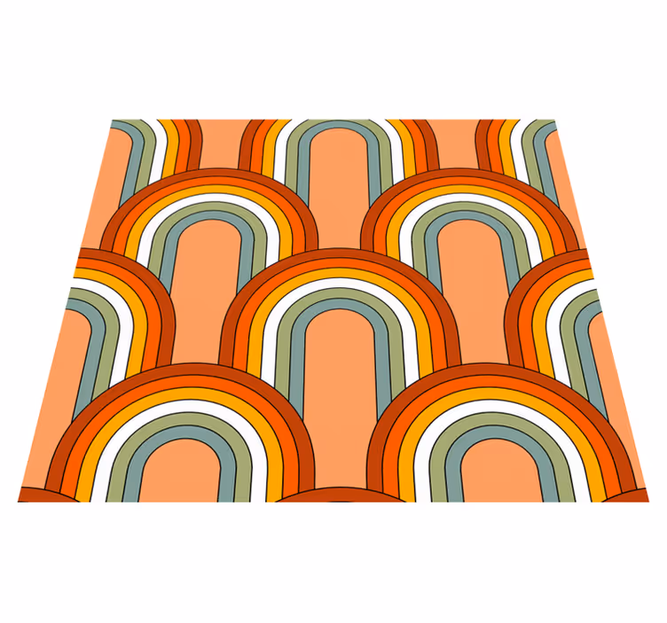 Vintage rug 70s rainbow design - TenStickers