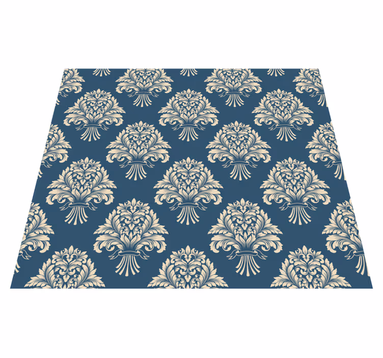 Vintage rug with baroque floral pattern - TenStickers