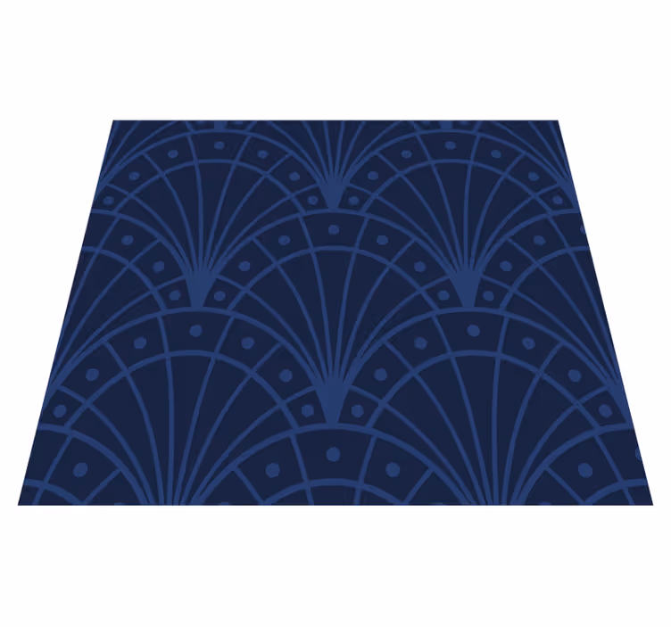 Vintage rug in navy blue art deco style - TenStickers