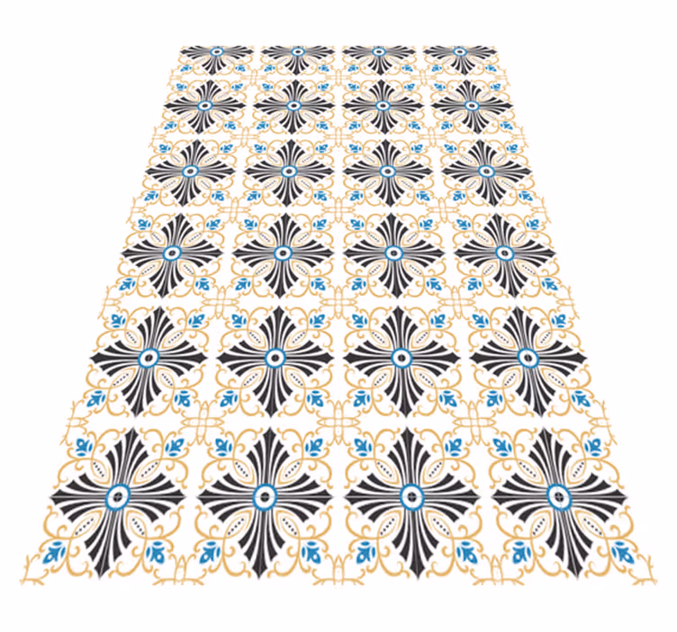 Vintage rug with a classic cross spiral design - TenStickers