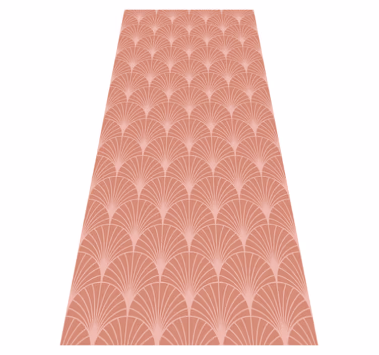 Vintage rug with rose gold palm decor pattern - TenStickers