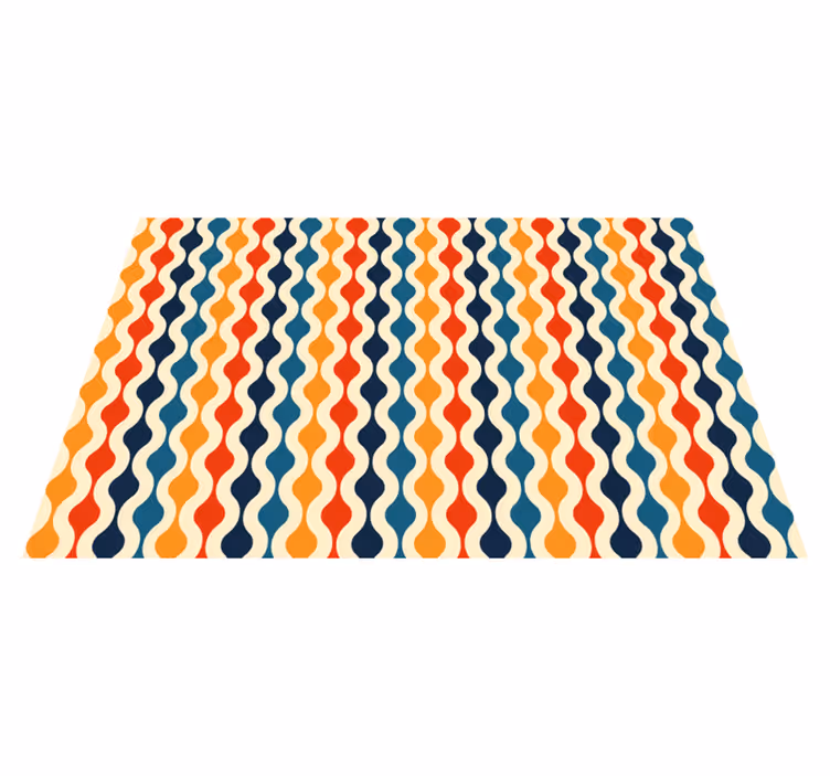 Vintage rug 70s wave design - TenStickers