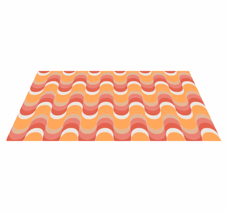 Vintage rug 70's retro wave design - TenStickers