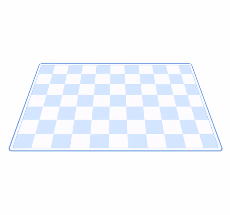 Blue rug summer checkered pattern - TenStickers