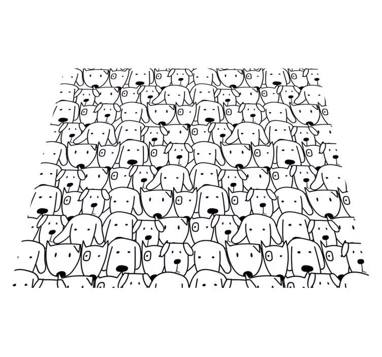 Animal mat with adorable dog print - TenStickers