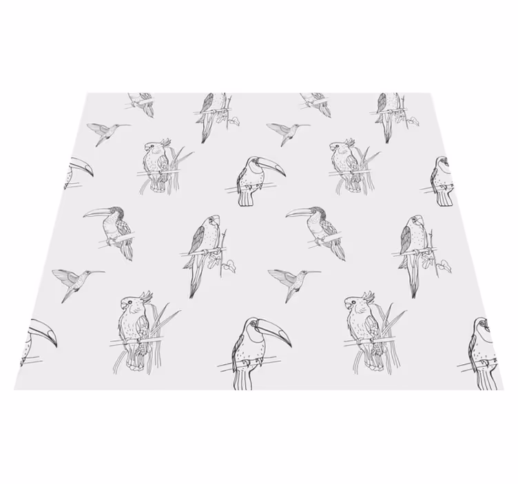 Animal mat for parrots and toucans - TenStickers