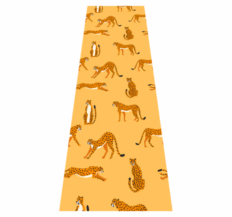 Animal mat yellow leopard graphic pattern - TenStickers