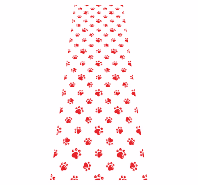 Animal cat paws and heart design animal mat - TenStickers