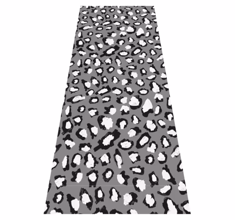 Gray and white leopard animal print animal mat - TenStickers