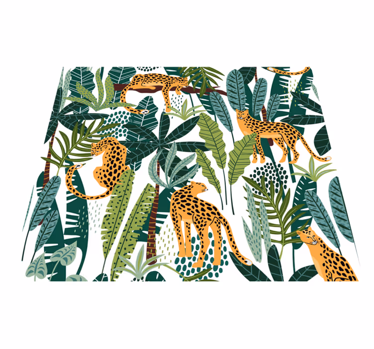 Tropical pattern animal mat - TenStickers