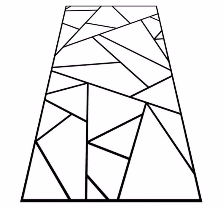 Modern rug with black geometric lines minimalist design - TenStickers