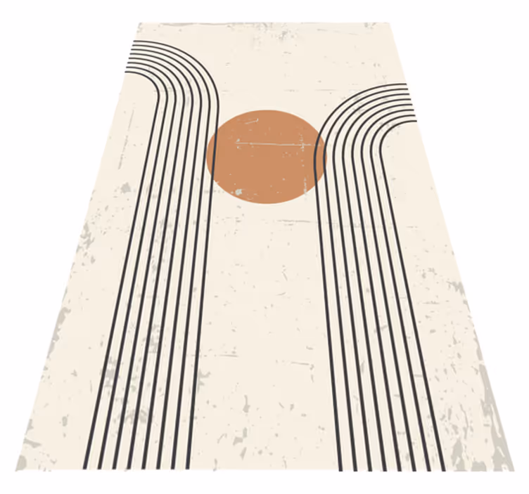 Modern rug abstract half arch design - TenStickers