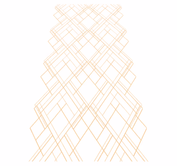 Modern rug with golden irregular lines on white - TenStickers