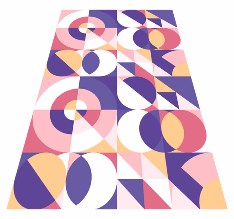Modern rug with abstract geometric art design - TenStickers