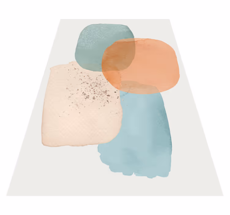 Modern rug in earthy tones minimalist design - TenStickers