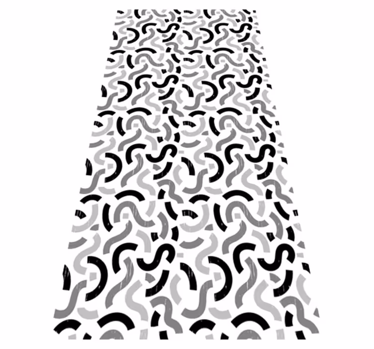 Texture rug with black and white geometric design - TenStickers