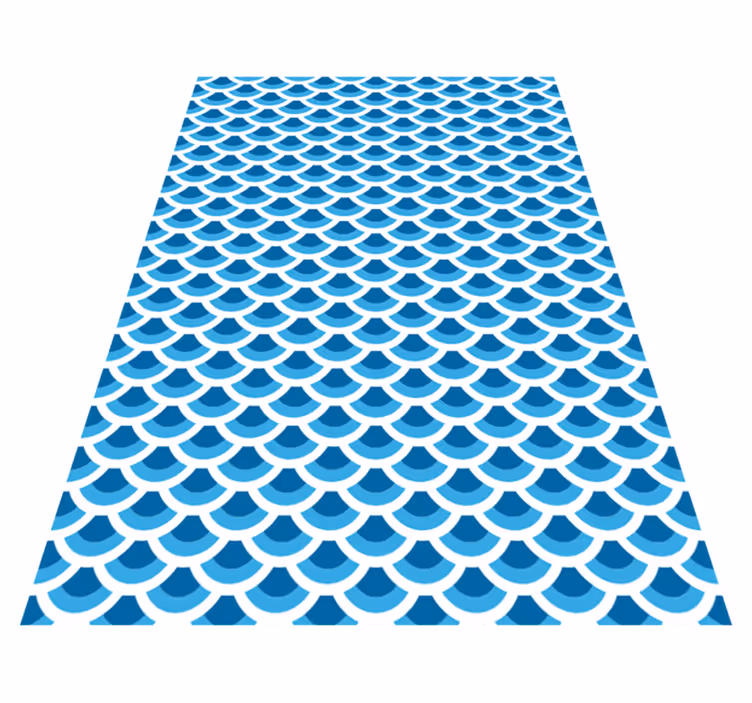 Texture rug in blue scales pattern - TenStickers