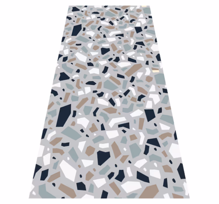 Texture rug in neutral colors terrazzo pattern - TenStickers
