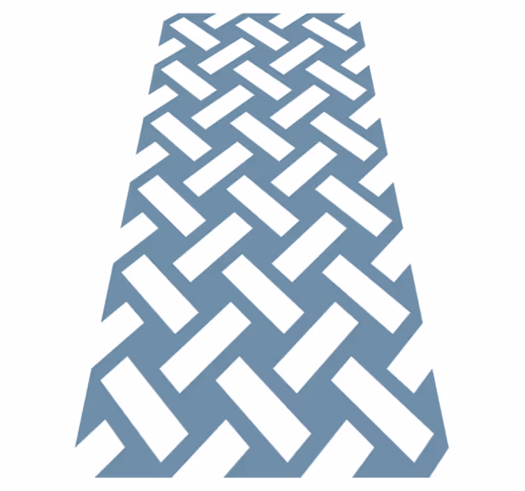 Texture rug with geometric blue square pattern - TenStickers