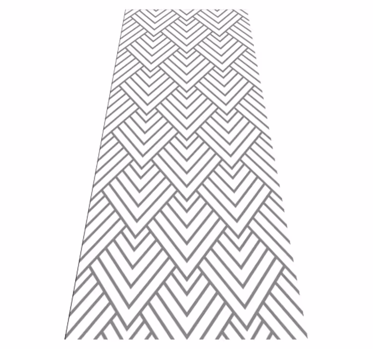 Texture rug with geometric white triangle pattern - TenStickers