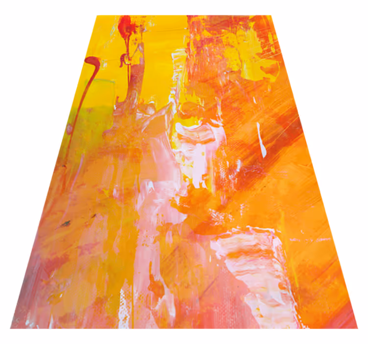 Texture rug in vibrant orange abstract design - TenStickers