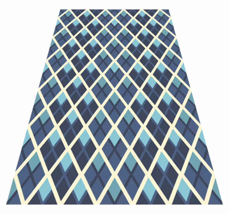 Texture rug with abstract multicoloured diamond design - TenStickers