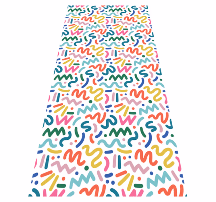Texture rug with abstract colorful shapes - TenStickers