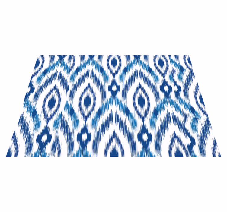 Texture rug blue ikat design - TenStickers