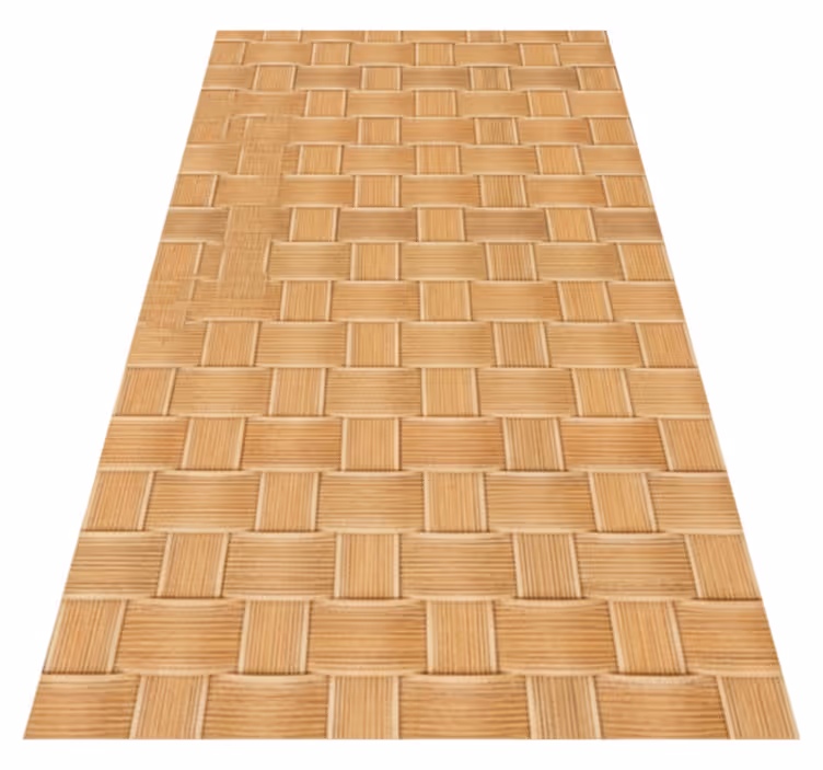 Texture rug natural wicker grid design - TenStickers